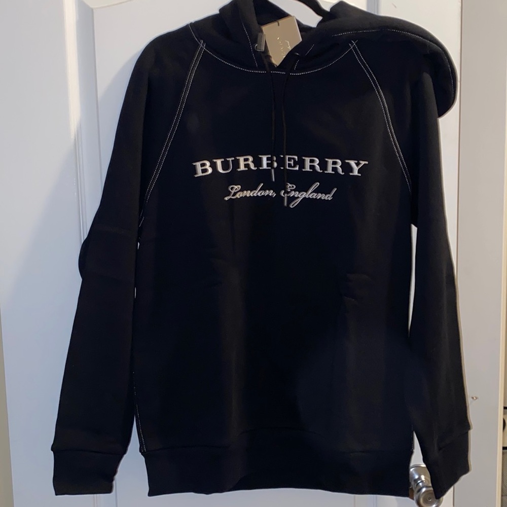 Burberry black hoodie brand new with tags UNISEX Mens size M